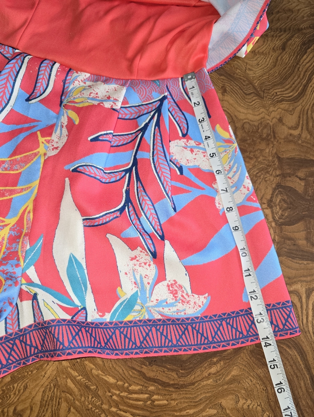 Floral Halter Romper in Coral Pink - Picture 9 of 9